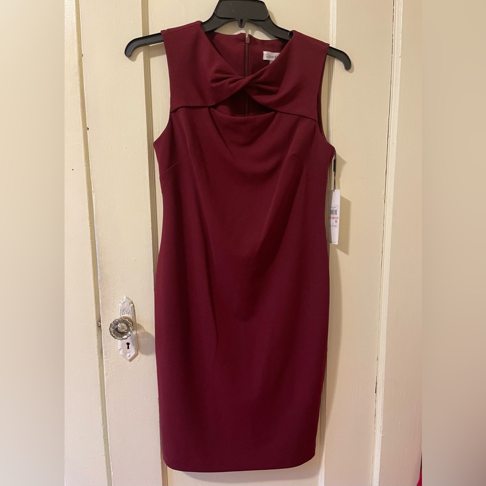 Calvin Klein maroon dress, NWT, size 10